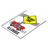 モバイル公証人ゾーン赤スポーツカーイリノイ ノートブック (左側)