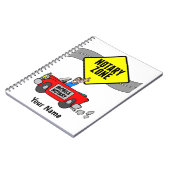 モバイル公証人ゾーン赤スポーツカーカスタマイズ名 ノートブック (左側)