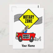 モバイル公証人ゾーン赤スポーツカーカスタマイズ名 ポストカード (正面/裏面)