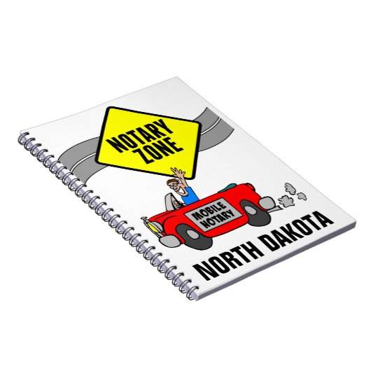 モバイル公証人ゾーン赤スポーツカーノースダコタ ノートブック (右側)