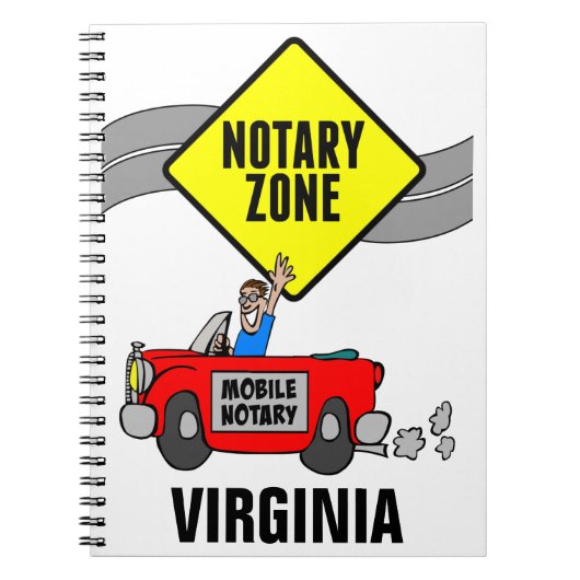 モバイル公証人ゾーン赤スポーツカーバージニア ノートブック (正面)