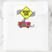 モバイル公証人ゾーン黄色の道路標識レッドスポーツカー スクエアシール (バッグ)