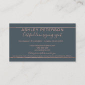 モバイル公証人タイポグラフィバラストライプ金ゴールド灰色 名刺 (裏面)