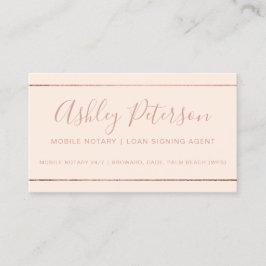 モバイル公証人タイポグラフィバラ金ゴールドストライプピンク 名刺