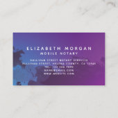 モバイル公証人ハンドレタリング紫 名刺 (裏面)