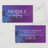 モバイル公証人ハンドレタリング紫 名刺 (正面/裏面)