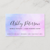 モバイル公証人パブリックスクリプトピンクパールホログラフィック 名刺 (正面)