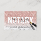 モバイル公証人パブリックバラ金ゴールド大理石の署名 名刺 (正面)