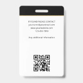 モバイル公証人パブリックフォトQRコードIDブラック バッジ (Back)
