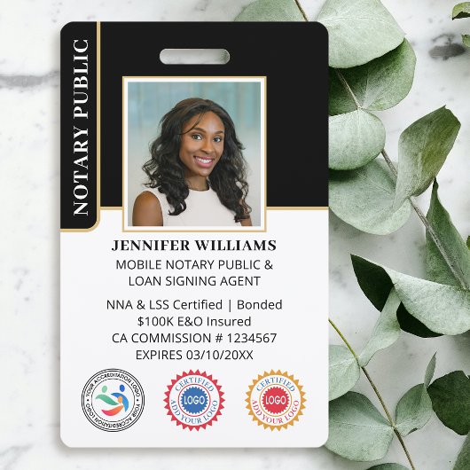 モバイル公証人パブリックフォトQRコードIDブラック バッジ