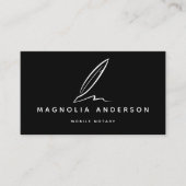 モバイル公証人ブラッククイルQRコード 名刺 (正面)