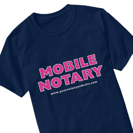 モバイル公証人ローンサイニングエージェントカスタムピンク Tシャツ