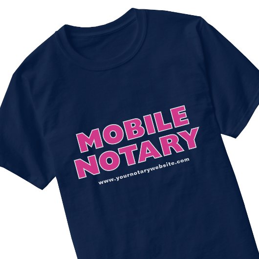 モバイル公証人ローンサイニングエージェントカスタムピンク Tシャツ