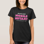 モバイル公証人ローンサイニングエージェント カスタムネーム ピンク Tシャツ (正面)