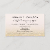 モバイル公証人ローンシック金ゴールドグリッタータイポグラフィ 名刺 (裏面)