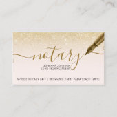 モバイル公証人ローンシック金ゴールドグリッタータイポグラフィ 名刺 (正面)