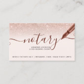 モバイル公証人ローンバラ金ゴールドグリッタータイポグラフィ 名刺 (正面)