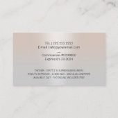 モバイル公証人ローン契約代理エレガント銀 名刺 (裏面)