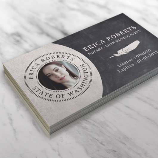 モバイル公証人ローン署名エージェントのヴィンテージ写真 名刺