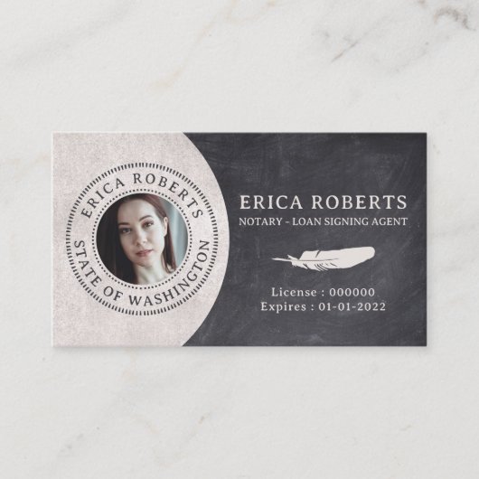 モバイル公証人ローン署名エージェントのヴィンテージ写真 名刺 (正面)