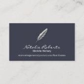 モバイル公証人ローン署名エージェントの羽のクイル 名刺 (正面)