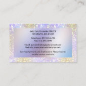 モバイル公証人ローン署名エージェントパープルグリッター 名刺 (裏面)