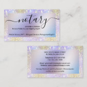 モバイル公証人ローン署名エージェントパープルグリッター 名刺 (正面/裏面)