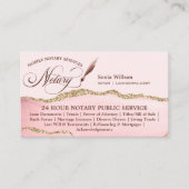 モバイル公証人ローン署名エージェントピンクQRコードバス 名刺 (正面)