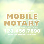 モバイル公証人ローン署名エージェント金ゴールドプロモーション ウィンドウサイン (シート3)