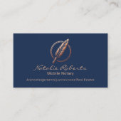 モバイル公証人ローン署名エージェント銅クイル海軍 名刺 (正面)