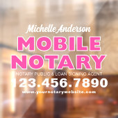 モバイル公証人ローン署名エージェント ピンク プロモーション ウィンドウサイン (シート2)