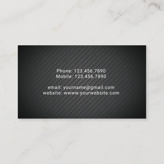 モバイル公証人ローン署名エージェントBlack Metal 名刺 (裏面)