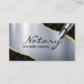 モバイル公証人ローン署名剤ラックスブラックシルバー 名刺 (正面)