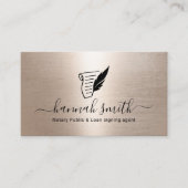 モバイル公証人ローン署名業者エレガント金ゴールド 名刺 (正面)