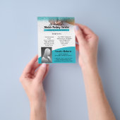 モバイル公証人ローン署名業者ターコイズグリッター チラシ (手)