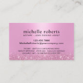 モバイル公証人ローン署名業者ピンクモダン色 名刺 (裏面)