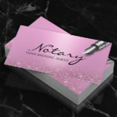 モバイル公証人ローン署名業者ピンクモダン色 名刺