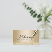 モバイル公証人ローン署名業者モダン金ゴールド 名刺 (スタンド正面)