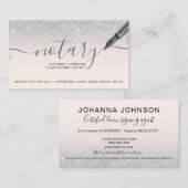 モバイル公証人ローン銀グリッタータイポグラフィ 名刺 (正面/裏面)