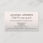 モバイル公証人ローン銀グリッタータイポグラフィ 名刺 (裏面)