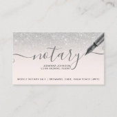 モバイル公証人ローン銀グリッタータイポグラフィ 名刺 (正面)