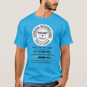 モバイル公証人公債署名エージェントブルー Tシャツ (正面)