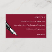 モバイル公証人公債署名業者 名刺 (裏面)