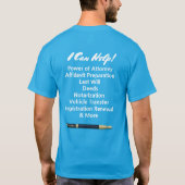 モバイル公証人公債署名業者Tシャツ Tシャツ (裏面)