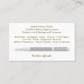 モバイル公証人公共のカスタマイズ可能な写真 名刺 (裏面)