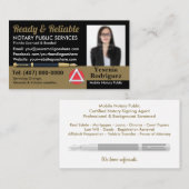 モバイル公証人公共のカスタマイズ可能な写真 名刺 (正面/裏面)