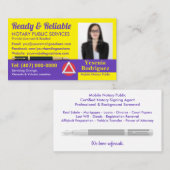 モバイル公証人公共のカスタマイズ可能な写真 名刺 (正面/裏面)