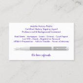 モバイル公証人公共カスタマイズ可能な写真事業C 名刺 (裏面)