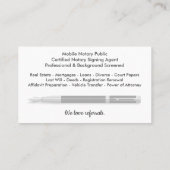 モバイル公証人公共カスタマイズ可能な写真事業C 名刺 (裏面)