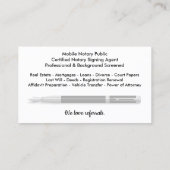 モバイル公証人公共カスタマイズ可能な写真事業C 名刺 (裏面)